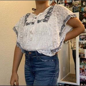 crocheted blouse